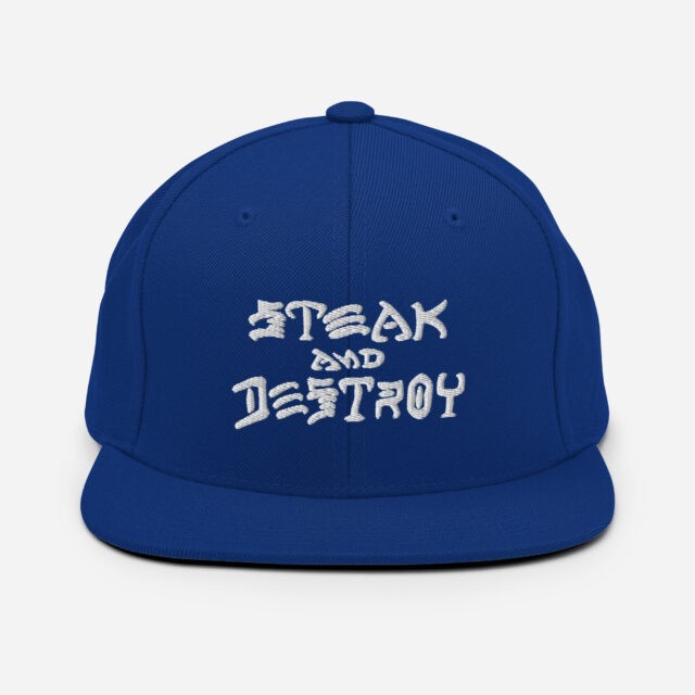 Steak & Destroy Snapback Hat - Image 5