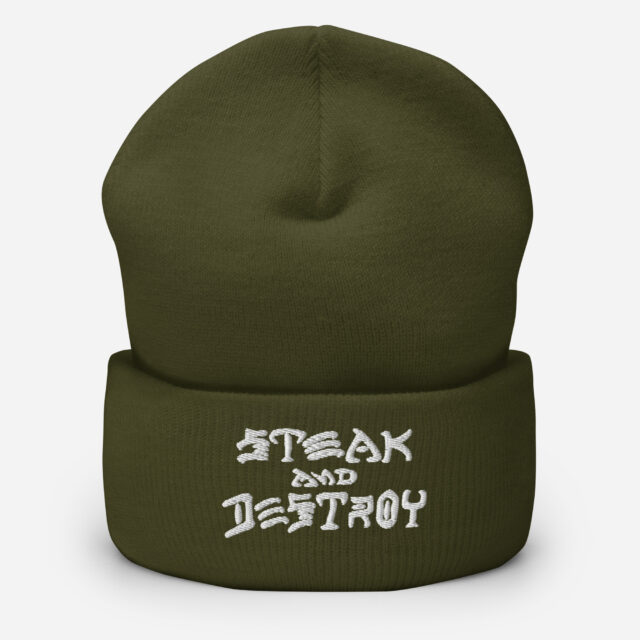 Steak & Destroy Cuffed Beanie - Image 4