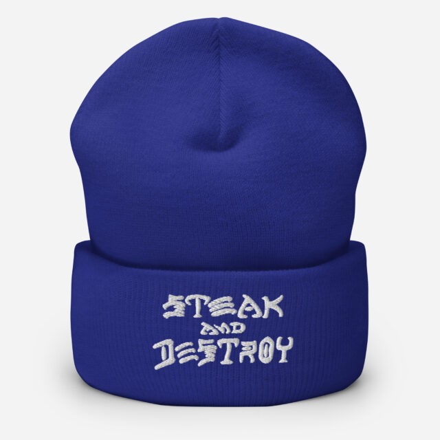 Steak & Destroy Cuffed Beanie - Image 2