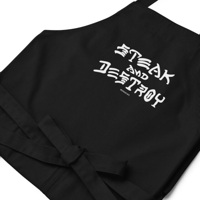 Steak and Destroy Organic Cotton Apron - Image 2